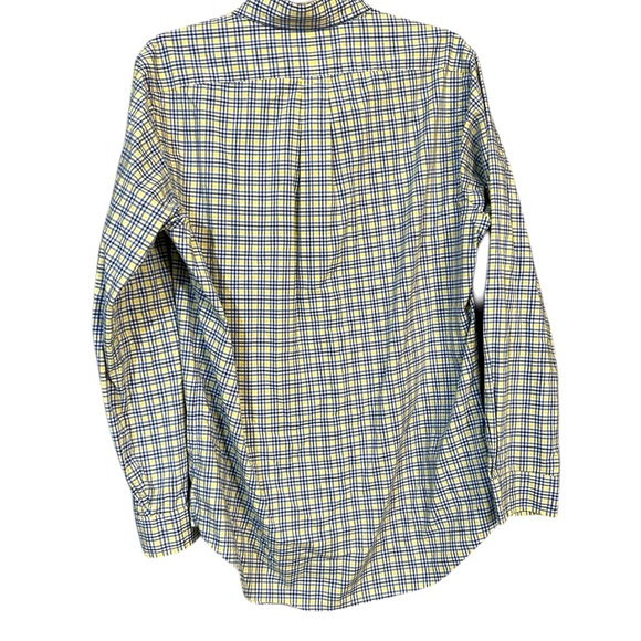 Classic Blue and Yellow Plaid Men's Shirt - Picture 3 of 5